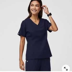 FIGS small navy blue scrub top
